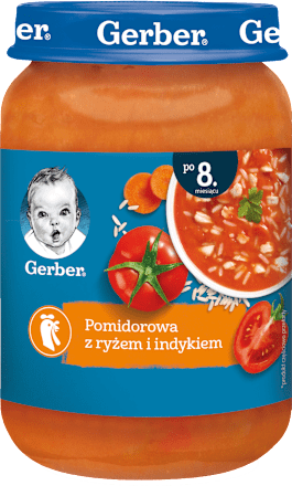 Zupka pomidorowa z ryżem i indykiem Gerber
