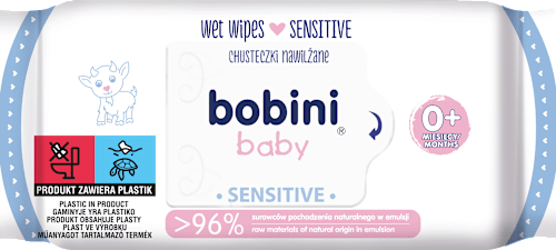 Chusteczki nawilżane dla dzieci i niemowląt Sensitive bobini baby