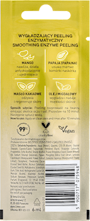 Smoothing Mango wygładzający peeling enzymatyczny Lirene