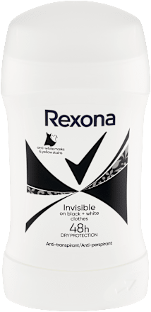 antiperspirant stick Invisible on black + white  Rexona