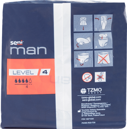 Wkładki urologiczne dla mężczyzn Level 4 Extra Plus seni man