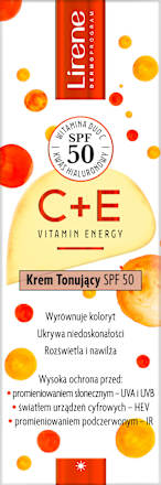 Krem tonujący SPF 50 C+E Lirene