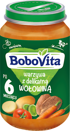 Warzywa z delikatną wołowiną po 6 miesiącu Bobovita