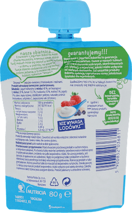 Mus z truskawkami i malinami po 8 miesiącu JogoMi!  Bobovita