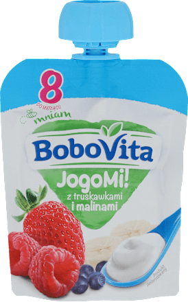 Mus z truskawkami i malinami po 8 miesiącu JogoMi!  Bobovita
