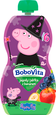 Mus jagody i jabłka z bananem po 6 miesiącu Bobovita