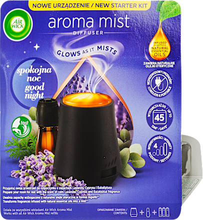 Aroma Mist diffúzor készülék és utántöltő Édes Álom Air Wick