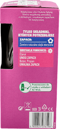 Komplet automatycznego odświeżacza powietrza Księżycowa Lilia Otulona Satyną  AIR WICK
