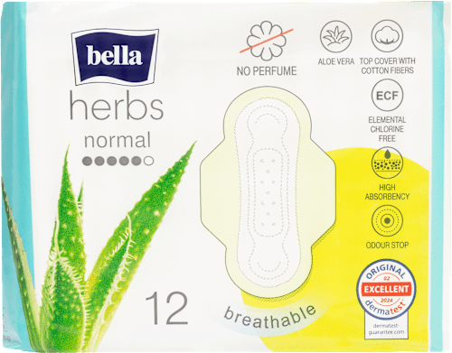 Absorbante normale igienice cu ierburi de aloe vera bella