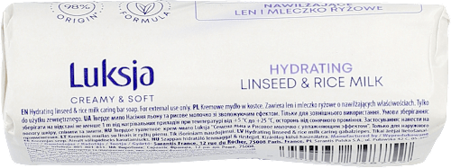 Kremowe mydło w kostce Linseed & Rice Milk Luksja