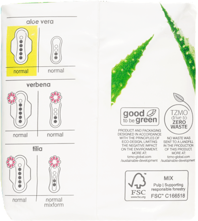 Absorbante normale igienice cu ierburi de aloe vera bella