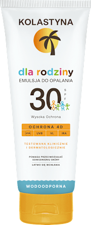 Emulsja do opalania dla rodziny SPF 30 Kolastyna Sun
