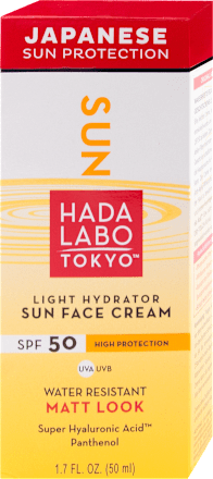 Crema Solare Viso Idratante Waterproof  SPF50 HADA LABO TOKYO