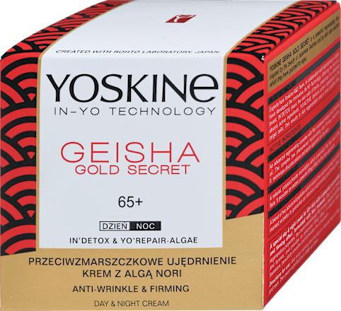 Dnevna in nočna krema za zrelo kožo Geisha Gold Secret, 65+ Yoskine