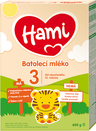 pokračovací mléčná kojenecká výživa 3 12m Hami