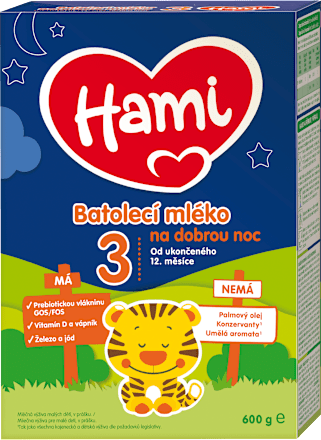 pokračovací mléčná kojenecká výživa 3 DN 12m Hami
