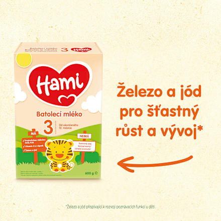 pokračovací mléčná kojenecká výživa 3 12m Hami