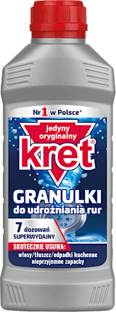 Granulki do udrożniania rur kret
