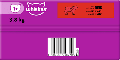 Trockenfutter Katze mit Rind, Adult 1+ Whiskas