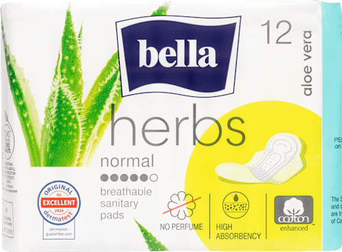 Absorbante normale igienice cu ierburi de aloe vera bella