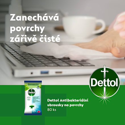 antibakteriální ubrousky na povrchy Dettol