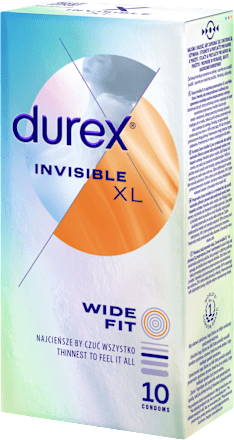 Prezerwatywy lateksowe Invisible XL Powiększone Durex