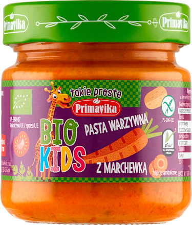 Pasta warzywna z marchewką Kids BIO  Primavika