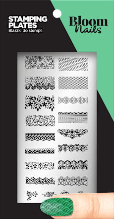 Шаблон за печат на нокти дантела Bloom nails