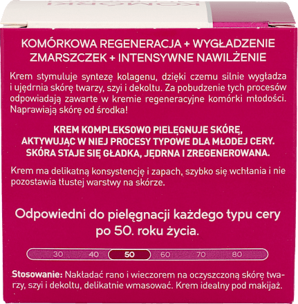 PIELĘGNACJA ODMŁADZAJĄCA 50+ KOMÓRKI MŁODOŚCI  Lirene