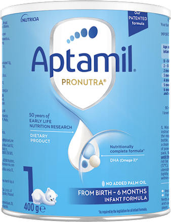 Мляко за кърмачета за начално хранене Pronutra 1 ( от 0+ до 6 месеца) Aptamil