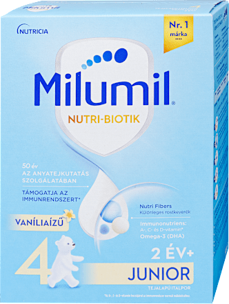 Nutri-Biotik 4 Junior vaníliaízű tejalapú italpor 2 éves kortól Milumil