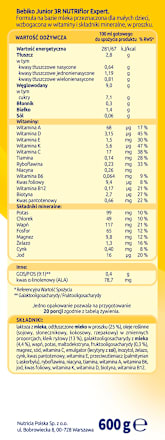 Odżywcza formuła na bazie mleka 3R powyżej 1. roku życia Bebiko