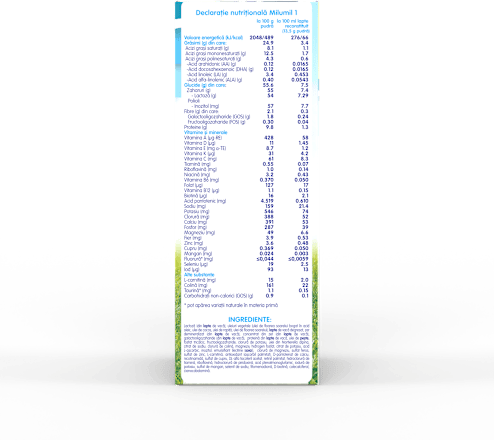 Lapte formulă de început pentru 0-6 luni Milupa