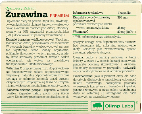 Żurawina premium, kapsułki OLIMP LABS