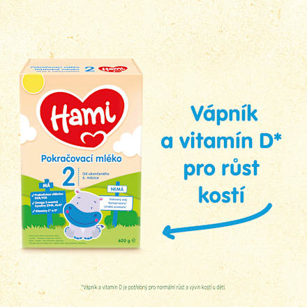 pokračovací mléčná kojenecká výživa 2 6m Hami