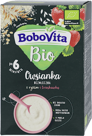 BIO kaszka bezmleczna z ryżem i truskawką   Bobovita