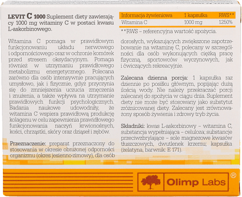 Suplement diety Levit C 1000, kapsułki OLIMP LABS