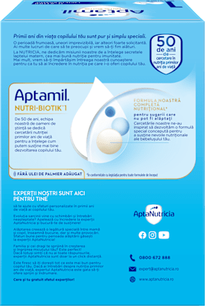 Lapte praf de început Nutri-Biotik 1, 0-6 luni  Aptamil