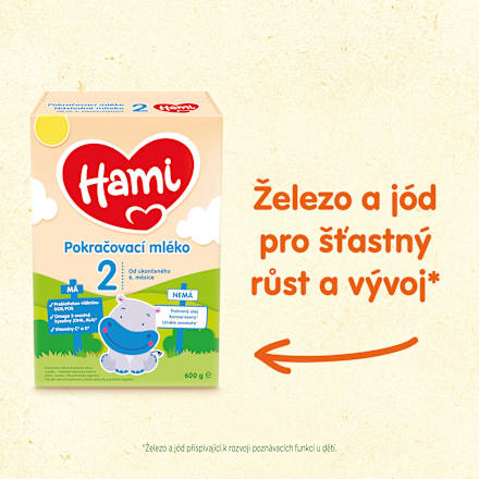 pokračovací mléčná kojenecká výživa 2 6m Hami