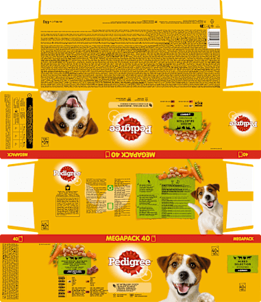 Nassfutter Hund Auswahl in Sauce, Adult, Multipack, (40x100 g) Pedigree