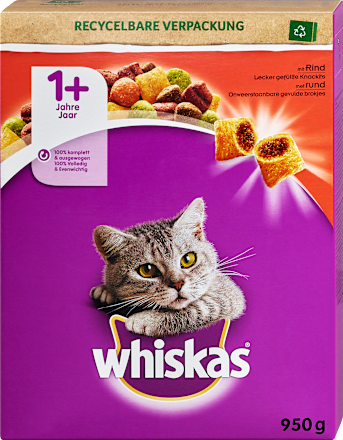 Trockenfutter Katze 1+ mit Rind Whiskas