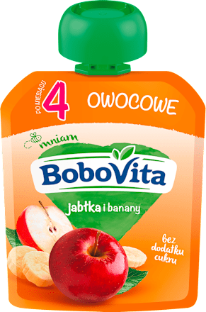 Mus jabłko, banan po 4 miesiącu  Bobovita