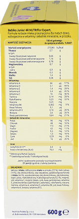 Odżywcza formuła na bazie mleka 4R powyżej 2. roku życia Bebiko