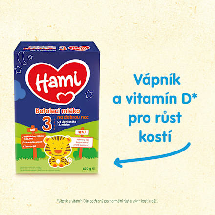 pokračovací mléčná kojenecká výživa 3 DN 12m Hami