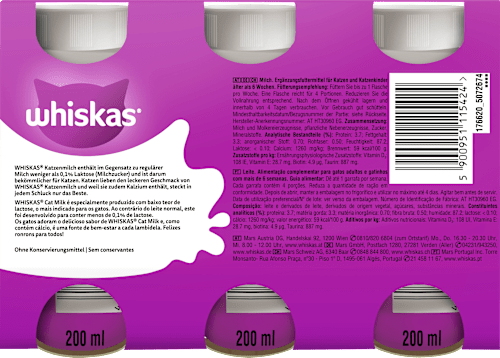 Katzenmilch Multipack (3x200 ml) Whiskas