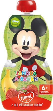 příkrm v sáčku Disney Mickey Mouse Jahoda a banán Hami