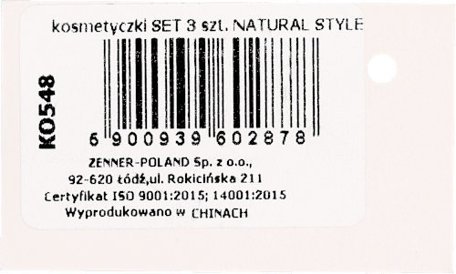 Kosmetyczki zestaw 3 szt. Natural Style Ewa Schmitt