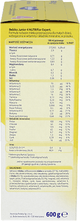 Odżywcza formuła na bazie mleka 4 powyżej 2. roku życia Bebiko