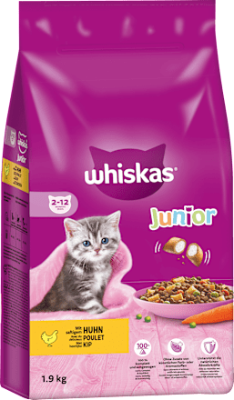 Trockenfutter Katze Junior mit Huhn Whiskas