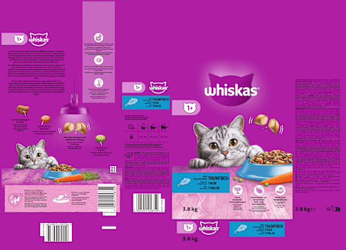Trockenfutter Katze mit Thunfisch, Adult 1+ Whiskas